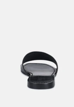 TATAMI Black Leather Classic Slide Flats -Rag & Co Shop tatamileatherclassicslideflats RCSH2953 black 6