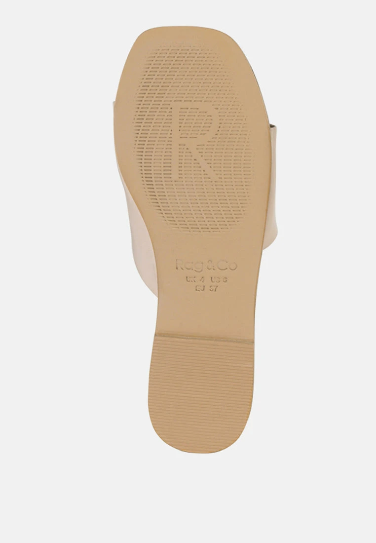 TATAMI Latte Leather Classic Slide Flats 9 TATAMI Latte Leather Classic Slide Flats - Image 7