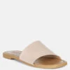 TATAMI Latte Leather Classic Slide Flats
