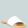 TATAMI White Leather Classic Slide Flats